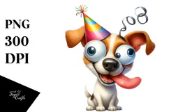 Funny Baby Squirrel with Party Hat, Transparent PNG Product Image 1