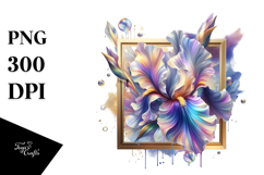Shiny Iris Design, PNG Product Image 1