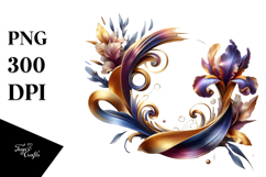 Abstract Iris Frame PNG Product Image 1