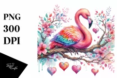 Adorned Flamingo Watercolour Painting Product Image 1