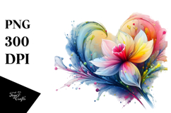 Abstract Vibrant Pastel Daffodil Material PNG Product Image 1