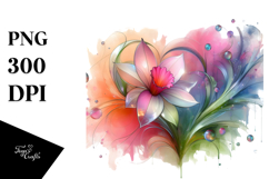 Vibrant Pastel Daffodil Transparent PNG Product Image 1