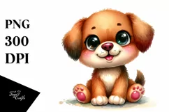 Smiling Baby Plush Dog Clipart Product Image 1