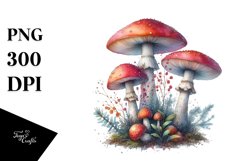 Detailed Mushroom Watercolor Splash Product Image 1