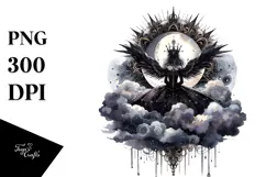 Gothic Fairy on Cloud PNG Product Image 1