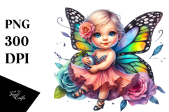 Colorful Fairy Baby in Tango Dancer&#039;s Dress, High-Res PNG Product Image 1