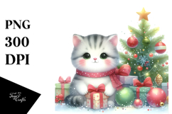 Christmas Cat PNG Product Image 1