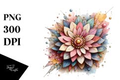 Abstract Golden Floral Splash | Clipart Product Image 1