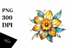 Vibrant Pastel Wooden Stained Daffodil Material PNG Product Image 1