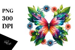 Abstract Vibrant Butterfly PNG Product Image 1