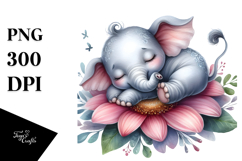 Whimsical Baby Elephant PNG Product Image 1