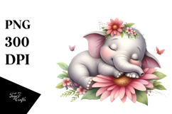 baby elephant sleeping Product Image 1