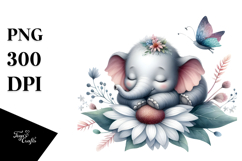 baby elephant sleeping Product Image 1