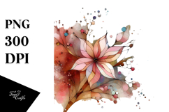 Pastel Cherry Blossom Stained PNG Product Image 1