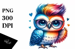 Cute Baby Owl Posing like a Model PNG Product Image 3