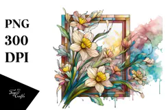 Wooden Stained Narcissus PNG Product Image 1
