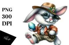 Goofy Bunny with Old Clothes PNG Product Image 1