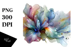 Glossy Iris with Golden Insertions, High-Res PNG Product Image 1