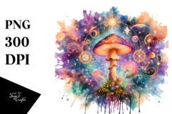 Celestial Mushroom Tarot Watercolor Product Image 1