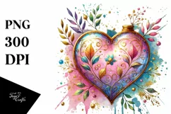 Colorful Pastel Heartglass PNG Product Image 1