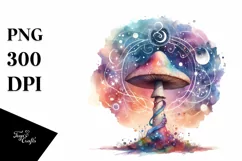 Magical Watercolor Mushroom Splash Clipart Product Image 3