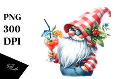 Whimsical Gnome with Cocktail PNG Product Image 1
