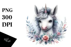 Cute Baby Unicorn PNG Product Image 1
