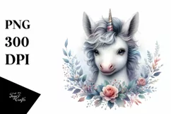 Cute Baby Unicorn PNG Product Image 1