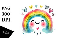 Colorful Scribbled Rainbow PNG Product Image 1