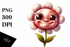 Funny Expressive Flower Baby, PNG Product Image 1