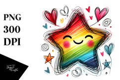 Scribbled Star PNG Product Image 1