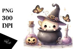 Cute Baby Butterfly Popping Out from Witch Potion Product Image 1