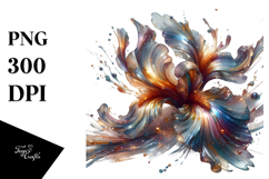 Abstract Iris Watercolor Splash Product Image 1