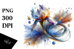 Abstract Iris Watercolor Splash Product Image 1