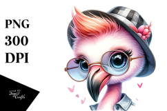 Cute Baby Flamingo,High-Quality PNG Product Image 1
