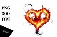 Heart Made of Fire PNG Product Image 1
