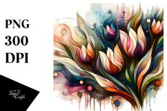 Abstract Stained Tulip | Sublimation | Clipart Product Image 3