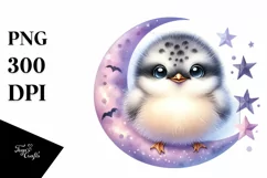 Cute Colorful Arctic Tern Moon Hanging Stars | Sublimation | Product Image 3