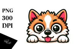 Cute Baby Akita Cartoon Clipart Product Image 1