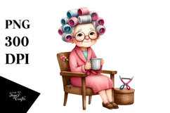 Vintage Lady Chair Watercolor Product Image 1