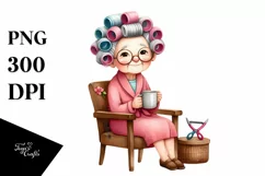 Vintage Lady Chair Watercolor Product Image 3