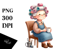 Vintage Lady Chair Watercolor Product Image 1
