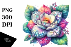detailed Vibrant Pastel Gardenia Shaped like a Heart Product Image 3