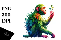 Vibrant Watercolor Monkey, 20 oz Tumbler Product Image 1