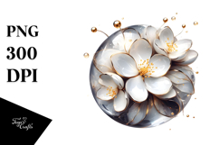 Abstract Golden Jasmine PNG Product Image 1