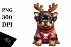 Winter Baby Rottweiler, High-Res PNG Product Image 3