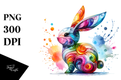 Colorful Bunny PNG Product Image 1