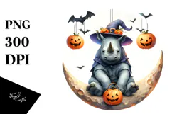 Rhino Dressed for Halloween, Transparent PNG Product Image 1