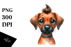 Watercolor Cute Baby Rhodesian Ridgeback | Clipart Product Image 1