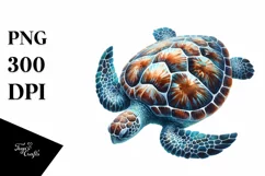 Sea Turtle Marine Ocean Reptile Clipart Product Image 3